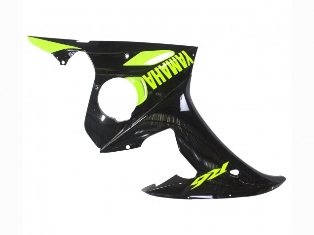 2003-2004 Glossy Black Neon Yellow Yamaha YZF R6 Motorcycle Fairings