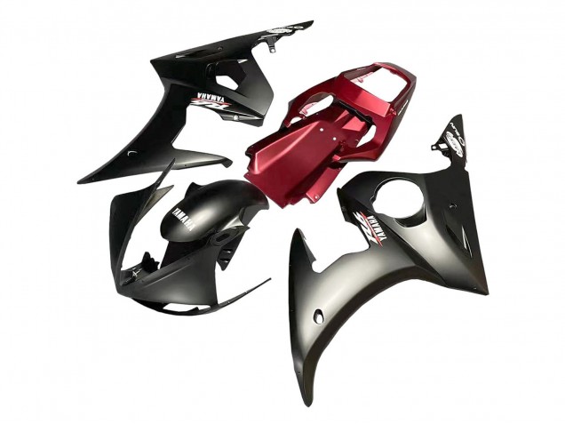 2006-2009 Red Matte Black Yamaha YZF R6S Motorcycle Fairing