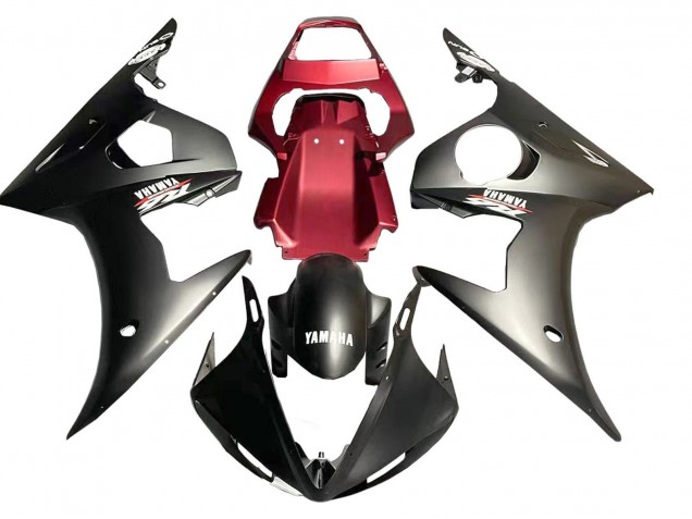2006-2009 Red Matte Black Yamaha YZF R6S Motorcycle Fairing