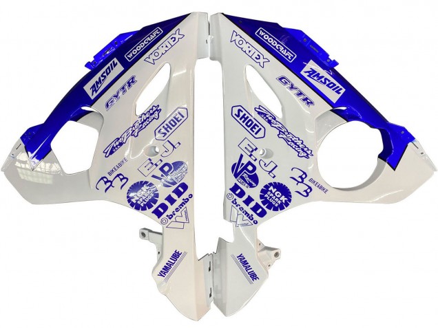 2006-2009 White Blue GYTR Yamaha YZF R6S Motorcycle Fairings