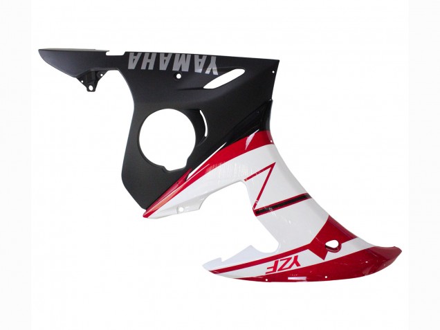2006-2009 Red White Matte Black Yamaha YZF R6S Motorcycle Fairings