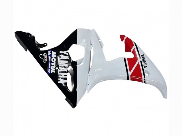 2003-2004 White Red Glossy Black Motul Yamaha YZF R6 Motorcycle Fairings