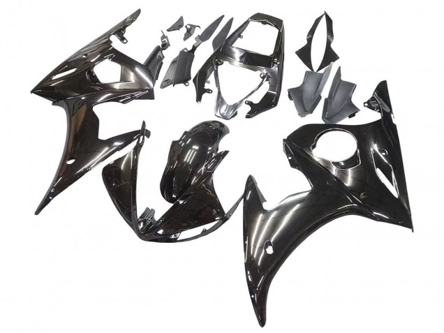 2006-2009 Glossy Black Yamaha YZF R6S Motorcycle Fairings