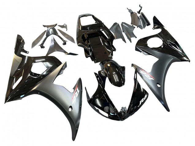 2006-2009 Glossy Black Matte Black Gold Chameleon Yamaha YZF R6S Motorcycle Fairings