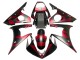 2005 Matte Black Red Geometric Yamaha YZF 600 R6 Motorcycle Fairings