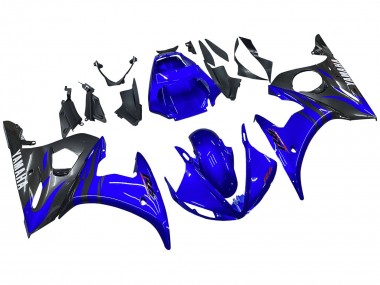 2005 Glossy Blue Black Yamaha YZF 600 R6 Motorcycle Fairings