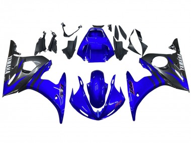 2005 Glossy Blue Black Yamaha YZF 600 R6 Motorcycle Fairings