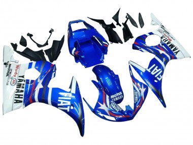 2005 Blue White Red Motul Michelin Fiat Yamaha YZF 600 R6 Motorcycle Fairings