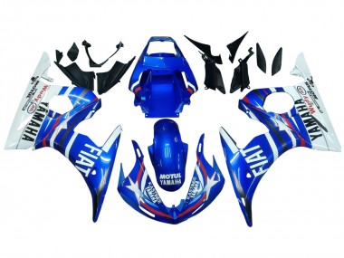 2005 Blue White Red Motul Michelin Fiat Yamaha YZF 600 R6 Motorcycle Fairings