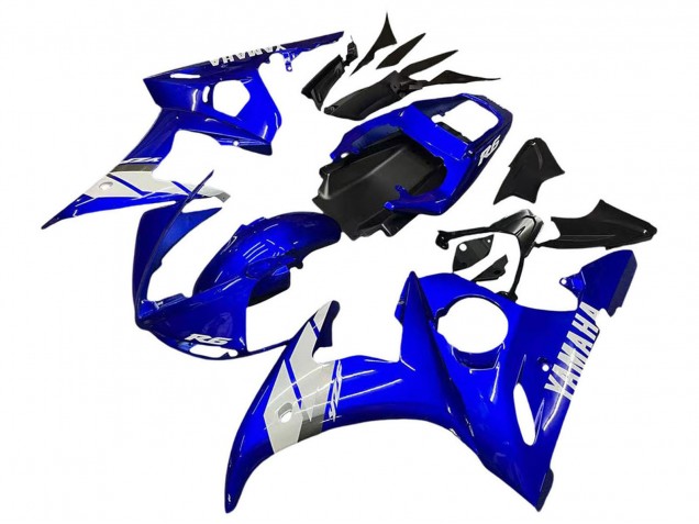 2005 Blue White Yamaha YZF 600 R6 Motorcycle Fairing