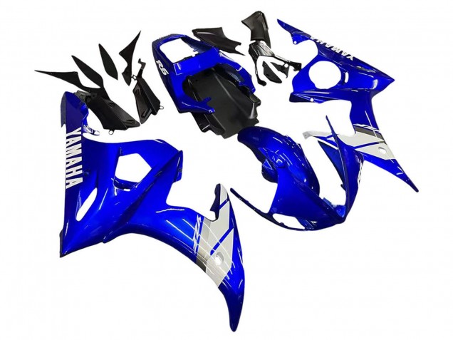 2005 Blue White Yamaha YZF 600 R6 Motorcycle Fairing
