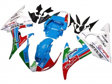 2005 Light Blue White Green Red Kastinee Dunlop Motul Yamaha YZF 600 R6 Motorcycle Fairings