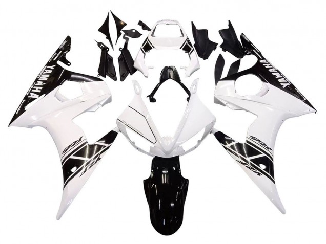 2005 White Black Yamaha YZF 600 R6 Motorcycle Fairings