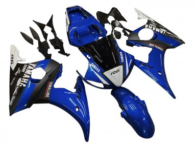 2005 Blue White Black Yamalube Yamaha YZF 600 R6 Motorcycle Fairings