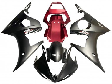 2005 Matte Black Red Yamaha YZF 600 R6 Motorcycle Fairing