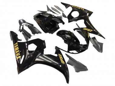 2005 Black Gold Yamaha YZF 600 R6 Motorcycle Fairings
