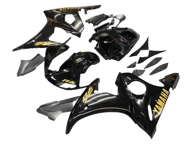2005 Black Gold Yamaha YZF 600 R6 Motorcycle Fairings