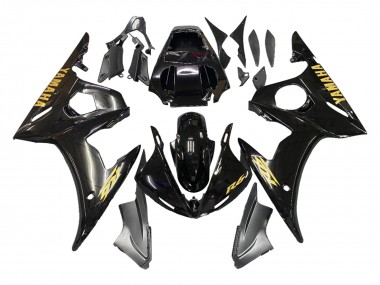 2005 Black Gold Yamaha YZF 600 R6 Motorcycle Fairings