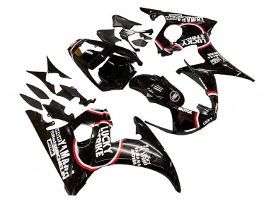 2005 Glossy Black White Lucky Strike Motul Yamaha YZF 600 R6 Motorcycle Fairings