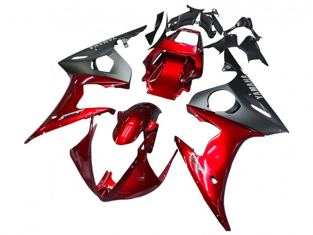 2005 Red Matte Black Yamaha YZF 600 R6 Motorcycle Fairing Kits