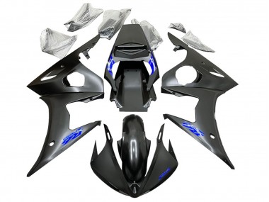 2005 Black Blue Yamaha YZF 600 R6 Motorcycle Fairings
