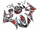 2005 Black Red Grey Camouflage Yamaha YZF 600 R6 Motorcycle Fairings