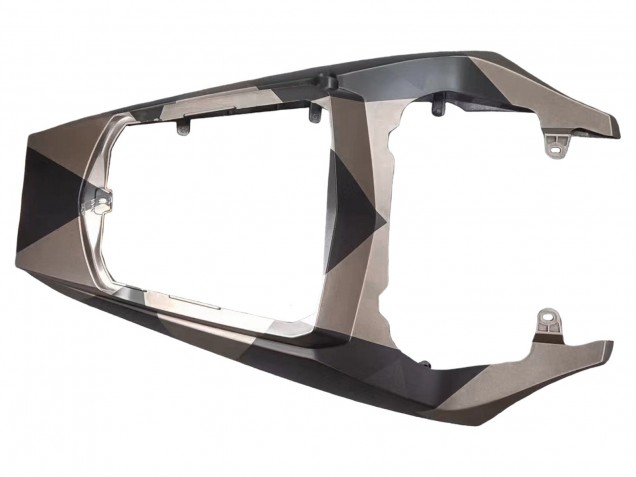 2005 Matte Black Grey Geometric Yamaha YZF 600 R6 Motorcycle Fairings