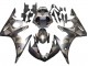 2005 Matte Black Grey Geometric Yamaha YZF 600 R6 Motorcycle Fairings