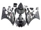 2006-2007 Matte Black Silver Flame Yamaha YZF 600 R6 Motorcycle Fairings