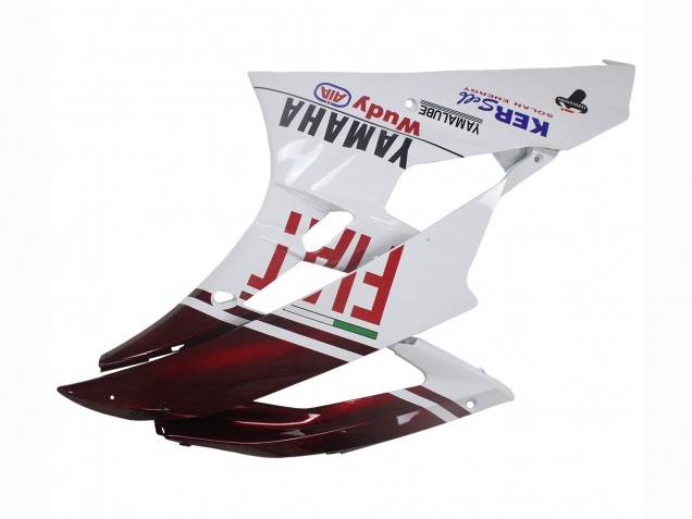 2006-2007 White Maroon Red Fiat Acer Yamalube Yamaha YZF 600 R6 Motorcycle Fairings