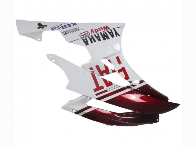 2006-2007 White Maroon Red Fiat Acer Yamalube Yamaha YZF 600 R6 Motorcycle Fairings