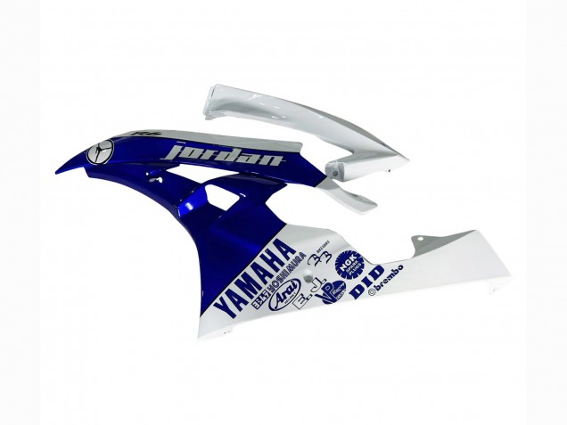 2006-2007 White Blue Jordan Yamaha YZF 600 R6 Motorcycle Fairings