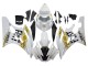 2006-2007 White Gold Black Fiat Yamaha YZF 600 R6 Motorcycle Fairings