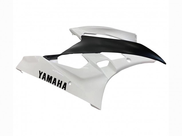 2006-2007 White Matte Black Yamaha YZF 600 R6 Motorcycle Fairings