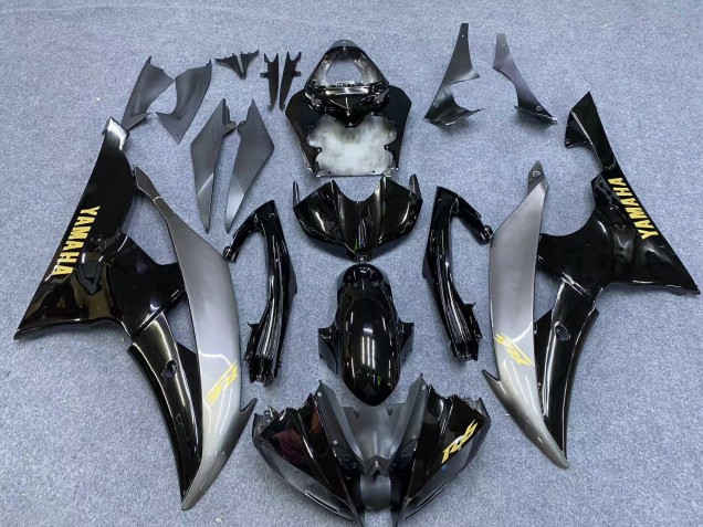 2006-2007 Silver Glossy Black Gold Decals Yamaha YZF 600 R6 Motorcycle Fairings