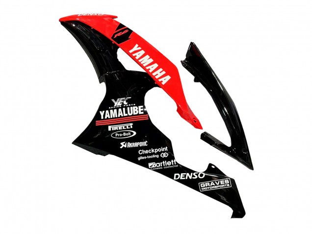 2008-2016 Red Glossy Black DENSO Yamalube 21 Yamaha YZF 600 R6 Motorcycle Fairings