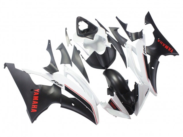 2008-2016 White Matte Black Red Decals Yamaha YZF 600 R6 Motorcycle Fairings