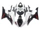 2008-2016 White Matte Black Red Decals Yamaha YZF 600 R6 Motorcycle Fairings