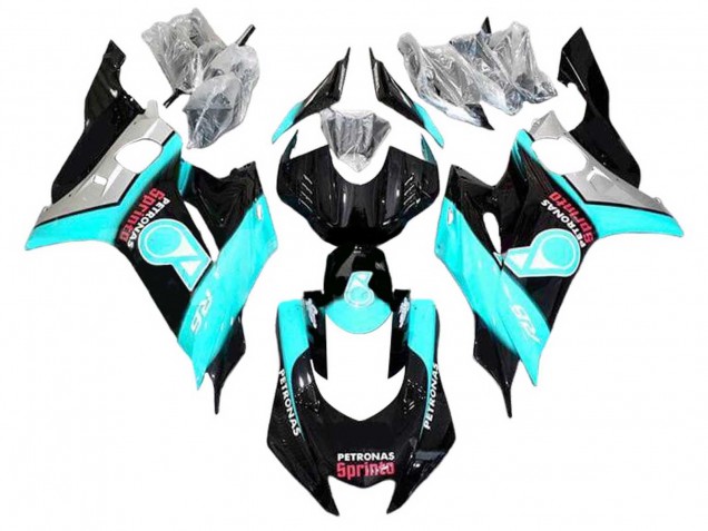 2008-2016 Light Blue Glossy Black Petronas Yamaha YZF 600 R6 Motorcycle Fairings