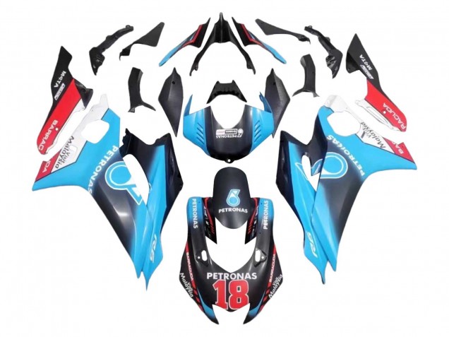 2017-2023 White Blue Red Black Petronas 18 Yamaha YZF 600 R6 Motorcycle Fairings