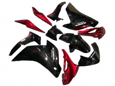 2011-2015 Glossy Black Red Honda CBR250RR Motorcycle Fairings