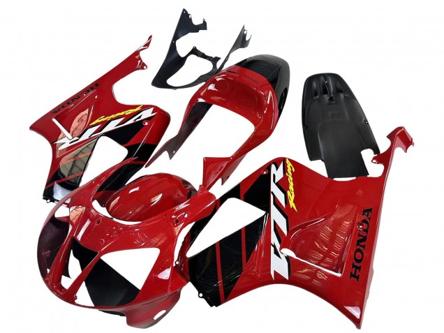 2000-2006 Red Black Stripe Racing Honda VTR1000 Motorcycle Fairings