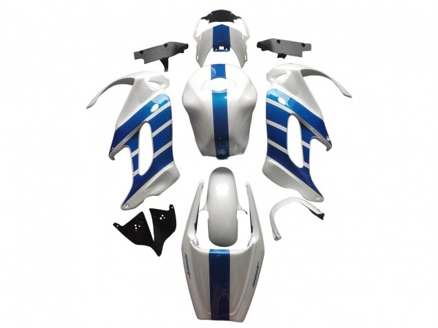 1997-2005 White Blue Honda VTR1000F Motorcycle Fairings