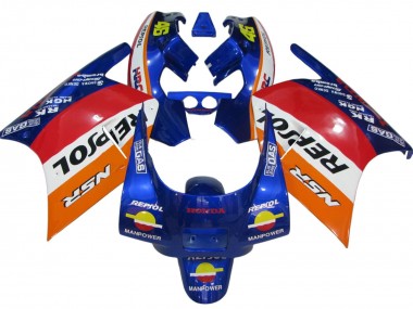 1988-1989 Orange White Red Blue Repsol Honda NSR250R Motorcycle Fairings