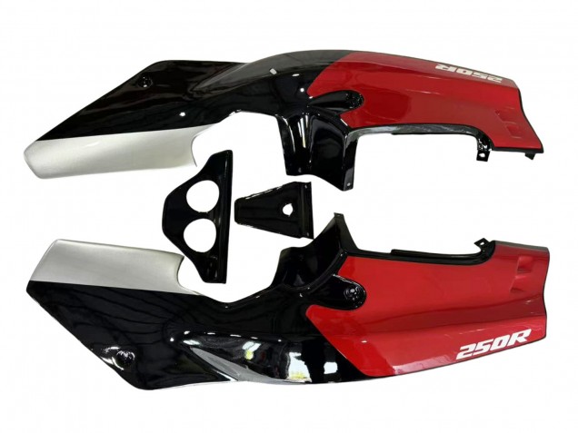 1988-1989 Silver Red Glossy Black Honda NSR250R Motorcycle Fairings
