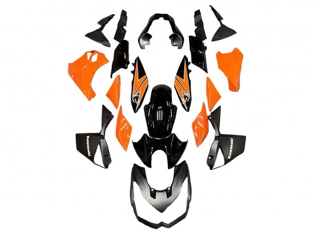 2010-2013 Orange Glossy Black Kawasaki Z1000 Motorcycle Fairings