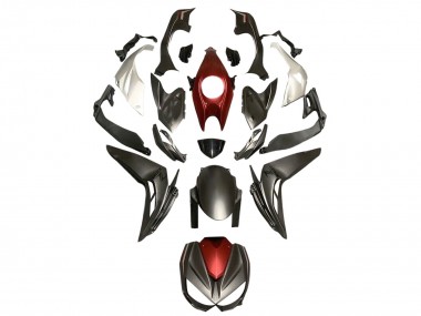 2014-2019 Silver Red Matte Black Kawasaki Z1000 Motorcycle Fairings