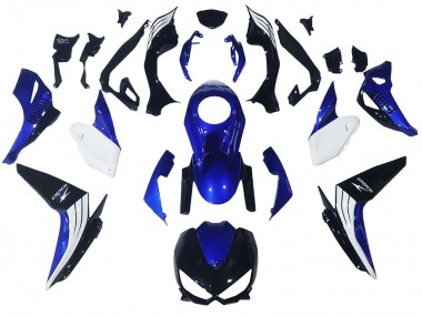 2014-2019 White Blue Black Kawasaki Z1000 Motorcycle Fairings