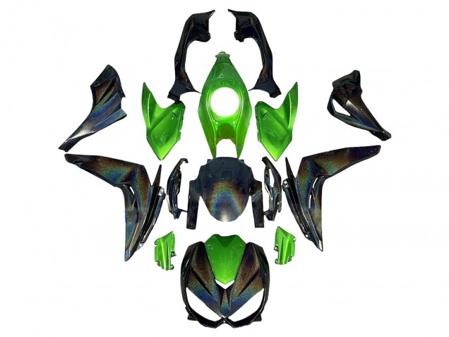 2014-2019 Green Rainbow Kawasaki Z1000 Motorcycle Fairings