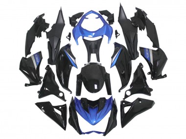 2014-2019 Blue Glossy Black Kawasaki Z1000 Motorcycle Fairings